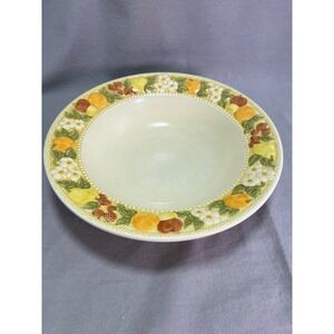 Metlox Vernon Ware Della Robbia 10" Round Vegetable Serving Bowl Embossed Autumn